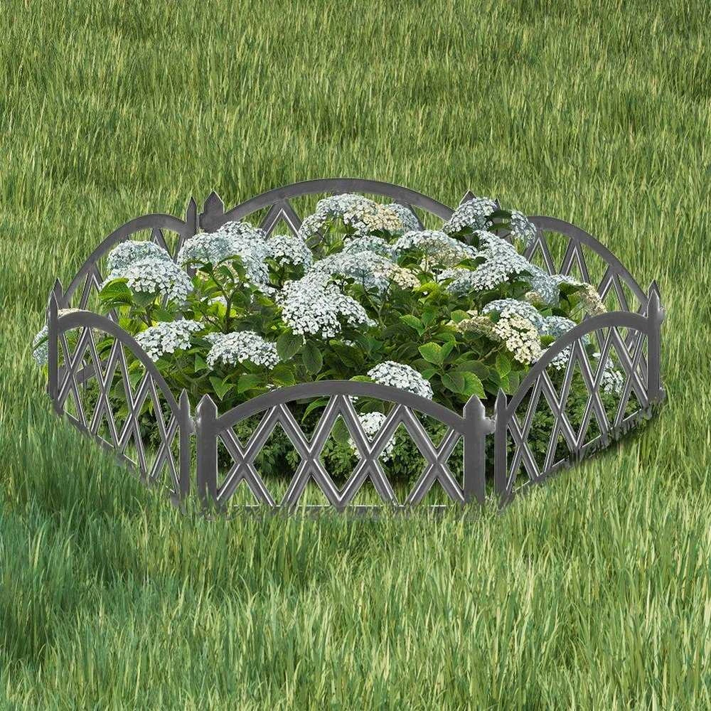 Sodo tvoros palisado kraštas grafito apvadas 49x30 cm