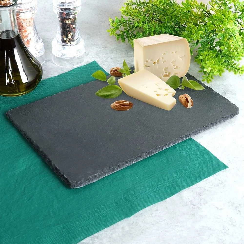 Stačiakampio formos akmeninis padėklas serviravimui 30x20 cm