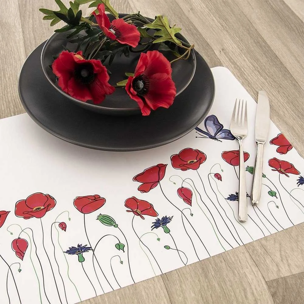 Stačiakampis stalo įrankių lėkštės kilimėlis / virtuvės kilimėlis maki 43x28 ​​cm