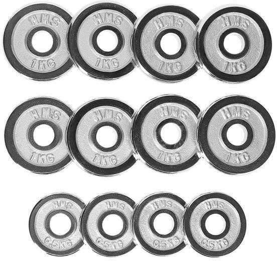 STC15 Hanteliai lagamine 2 x 7,5 KG CHROME HMS