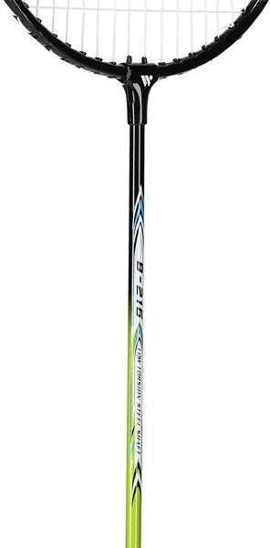 STEELTEC 216K BADMINTONO RAKEČIŲ RINKINYS ŽALIA+MĖLYNA + PEČĖS 3 Vnt.