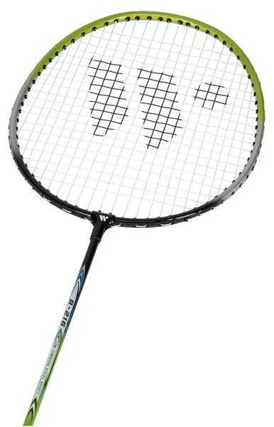 STEELTEC 216K BADMINTONO RAKEČIŲ RINKINYS ŽALIA+MĖLYNA + PEČĖS 3 Vnt.