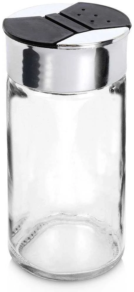 Stiklinė virtuvės prieskonių talpa su skylutėmis, 100 ml