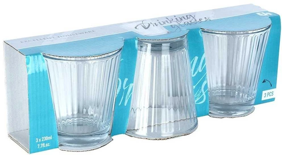 Stiklinės 220 ml 3 vnt.