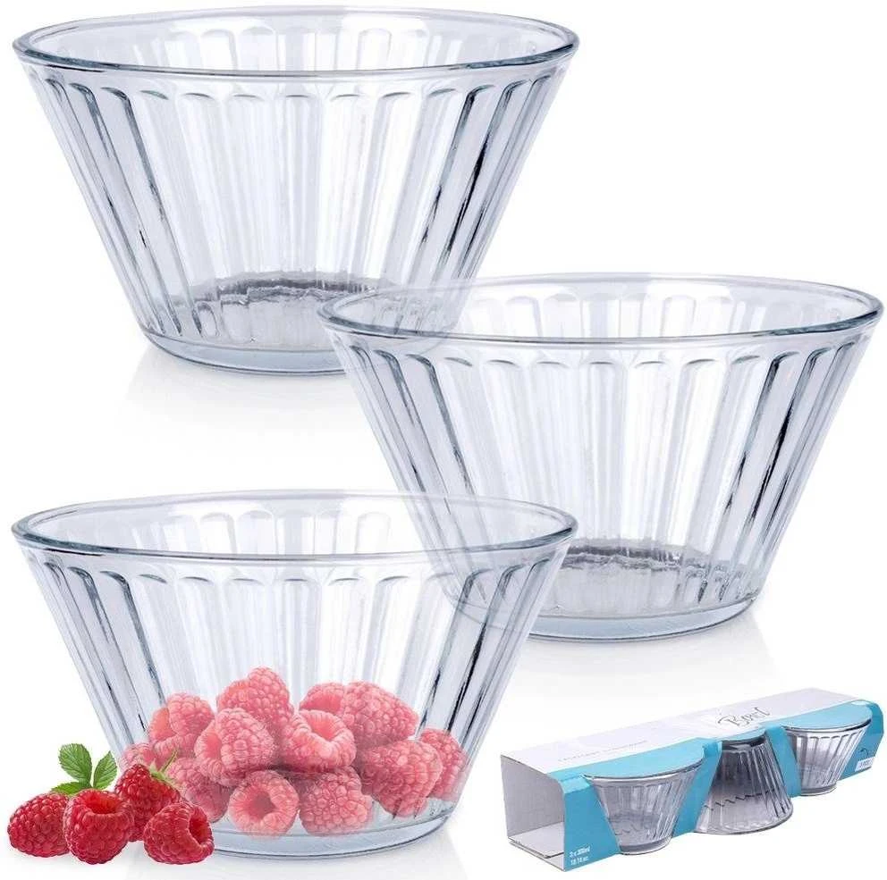 Stikliniai dubenys 11,5cm, 270 ml 3 vnt.