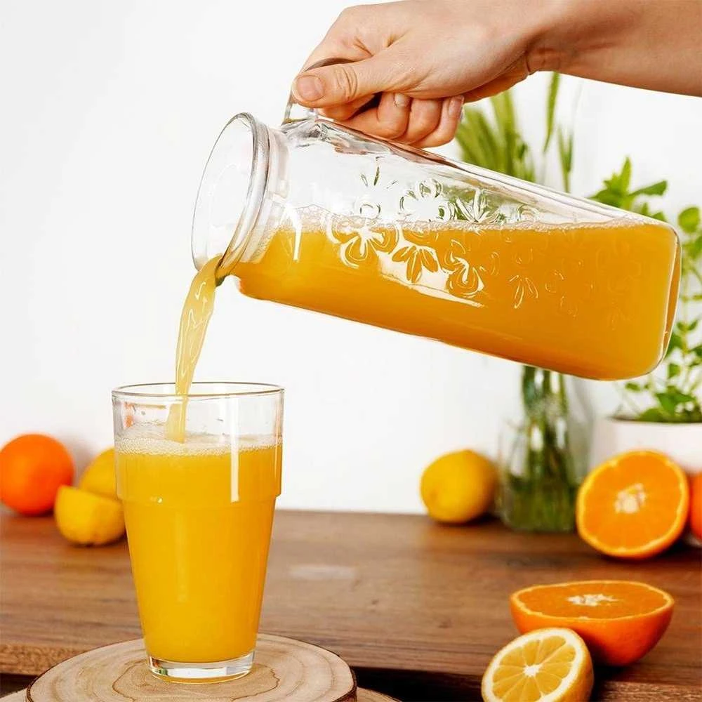 Stiklinis ąsotis su dangteliu 1,2 l