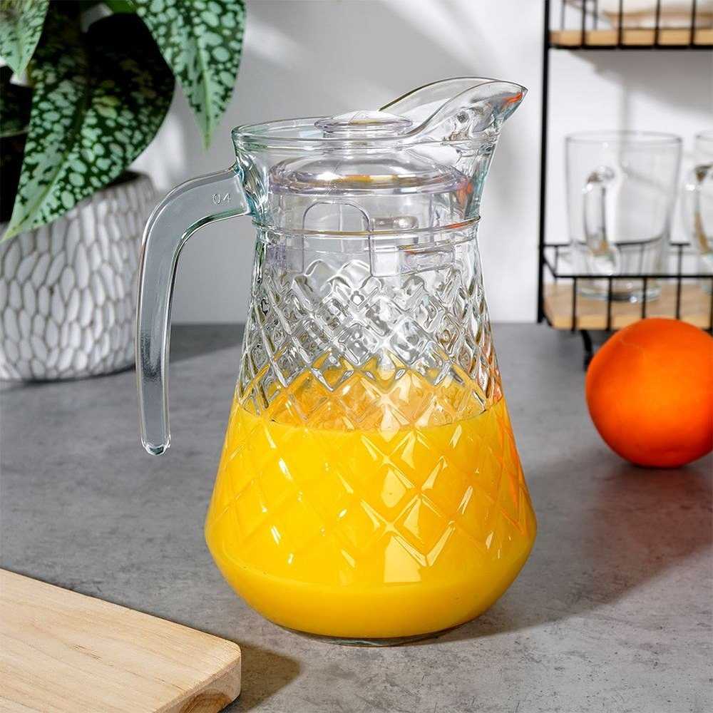 Stiklinis ąsotis su dangteliu 1,4 l