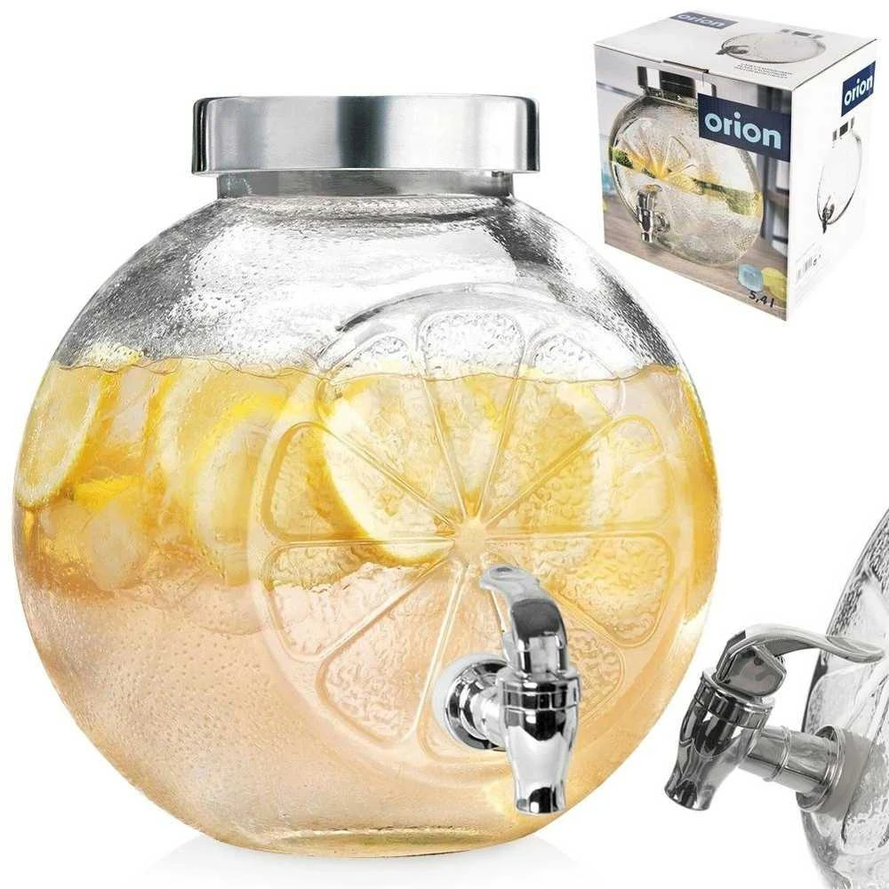 Stiklinis gėrimų indas su čiaupu, 5,4 l