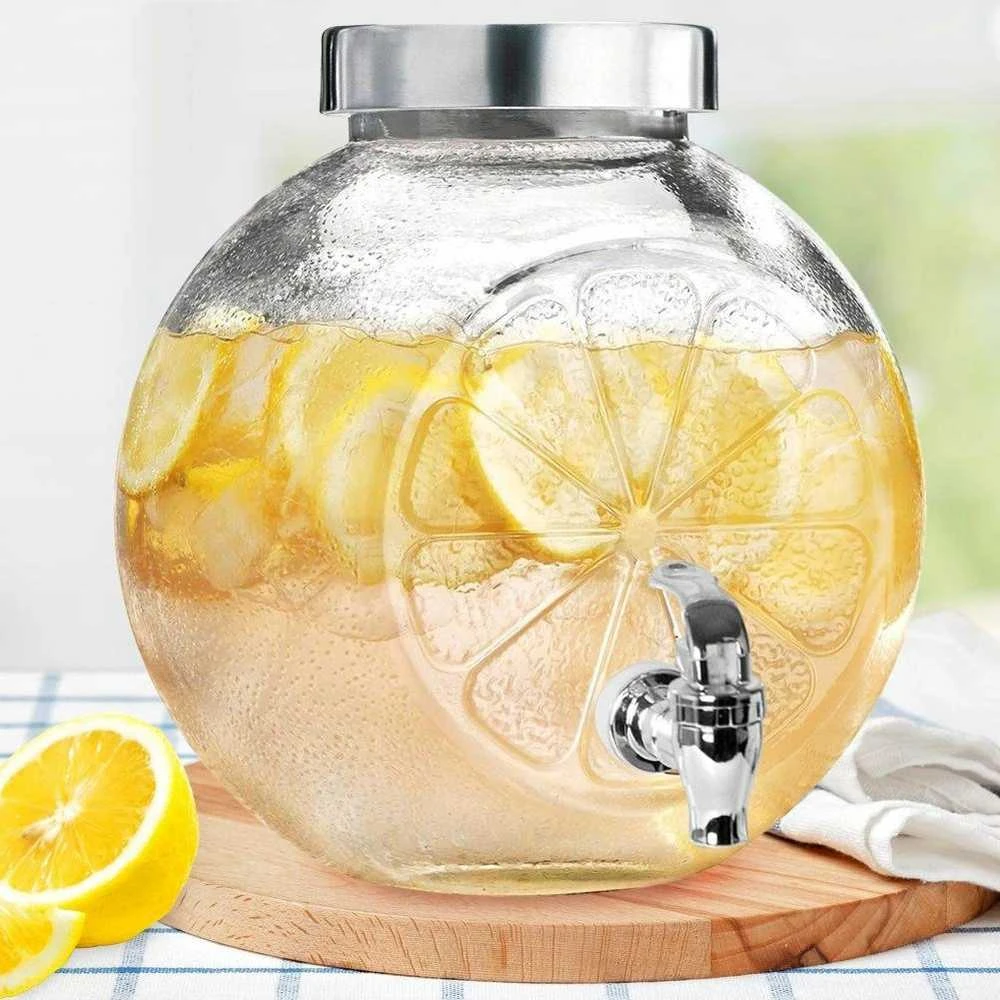 Stiklinis gėrimų indas su čiaupu, 5,4 l