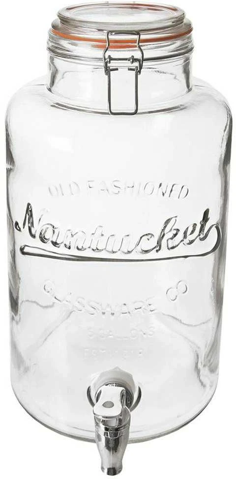 Stiklinis gėrimų indas su čiaupu, 6,7 l