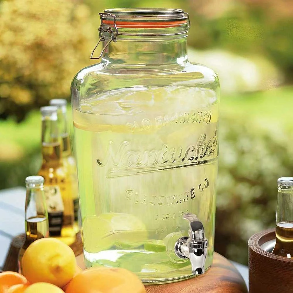 Stiklinis gėrimų indas su čiaupu, 6,7 l