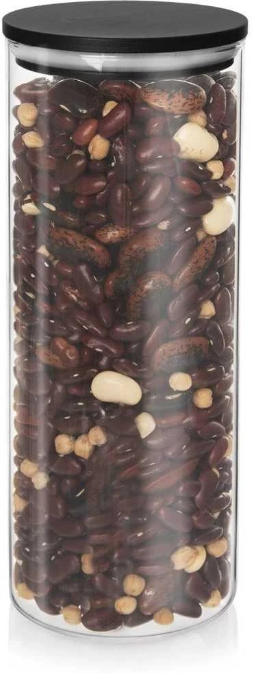 Stiklinis indas biriems produktams su dangteliu ir sandarikliu 1,2 l