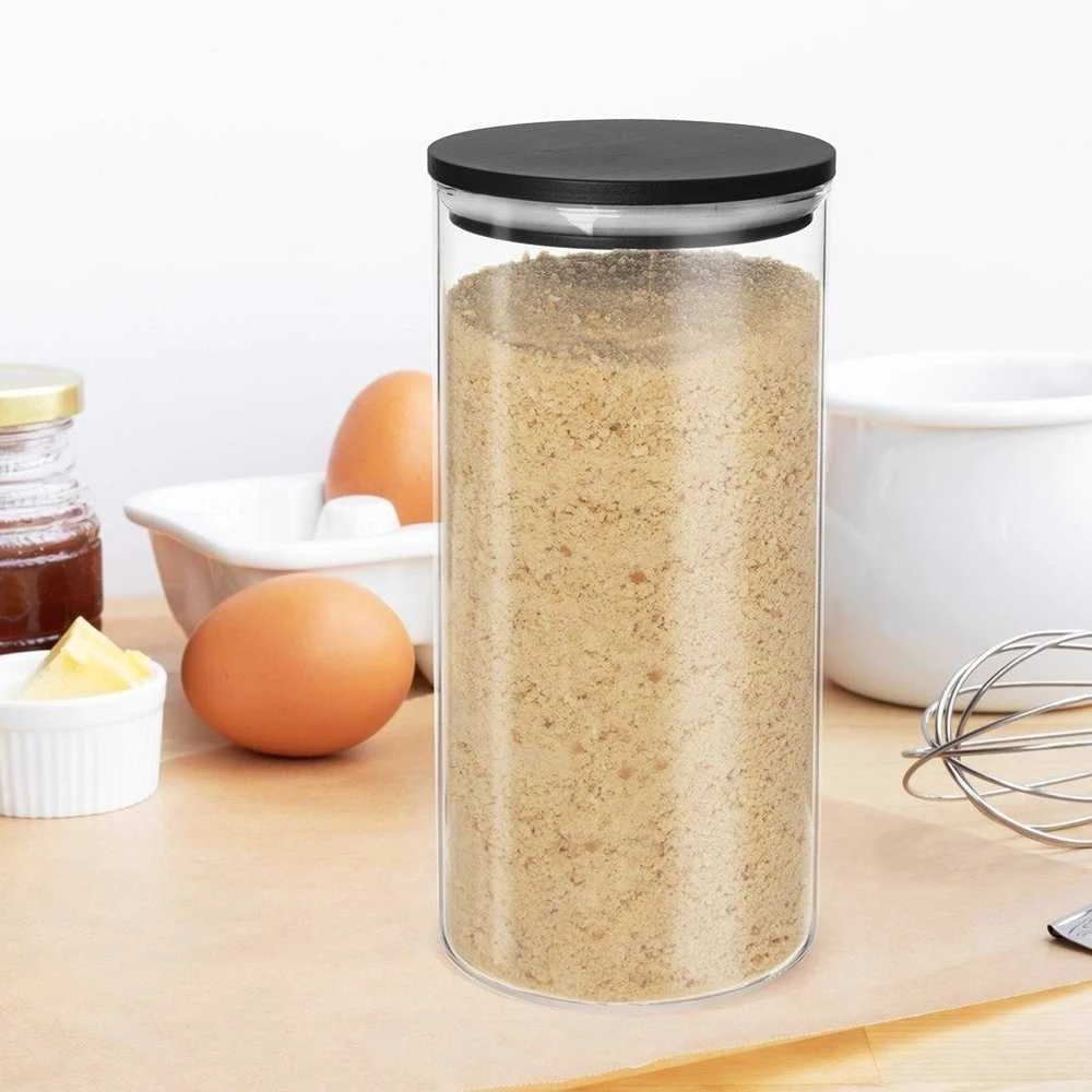 Stiklinis indas biriems produktams su dangteliu ir sandarikliu 980 ml