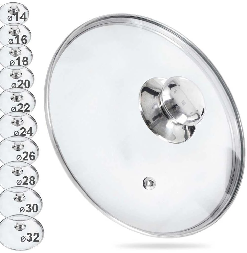 Stiklinis puodo ir keptuvės dangtis 24 cm