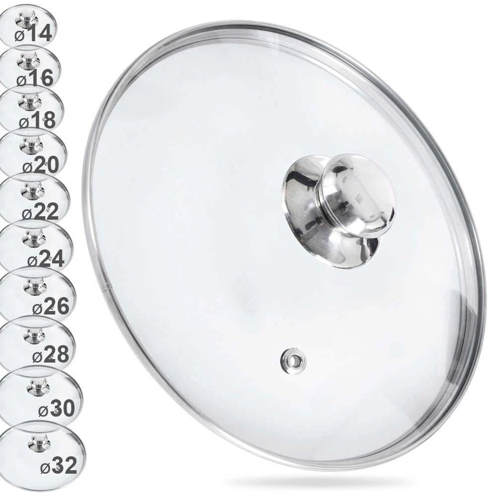Stiklinis puodo ir keptuvės dangtis 30 cm