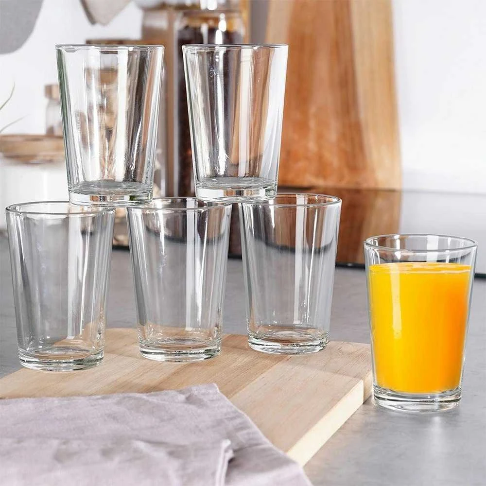 Stiklinių rinkinys, Puodeliai gėrimams, Sultys, Vanduo, VILDE, 200 ml, 6 vnt.