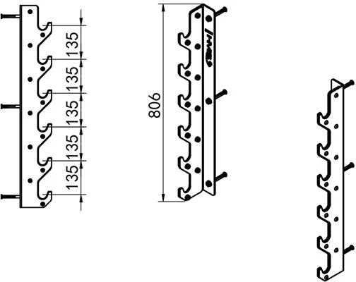 STR46 SIENINĖ PAKABA KOMERCINĖMS OLYMPIC BARS HMS
