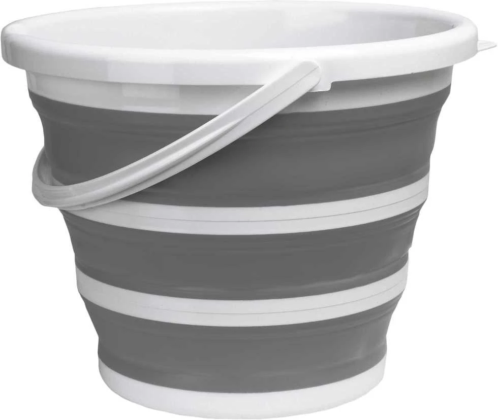Sulankstomas kibiras 32cm baltas ir pilkas Asmar 10 litrų kompaktiškas