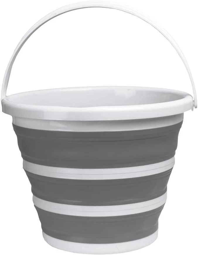 Sulankstomas kibiras 32cm baltas ir pilkas Asmar 10 litrų kompaktiškas