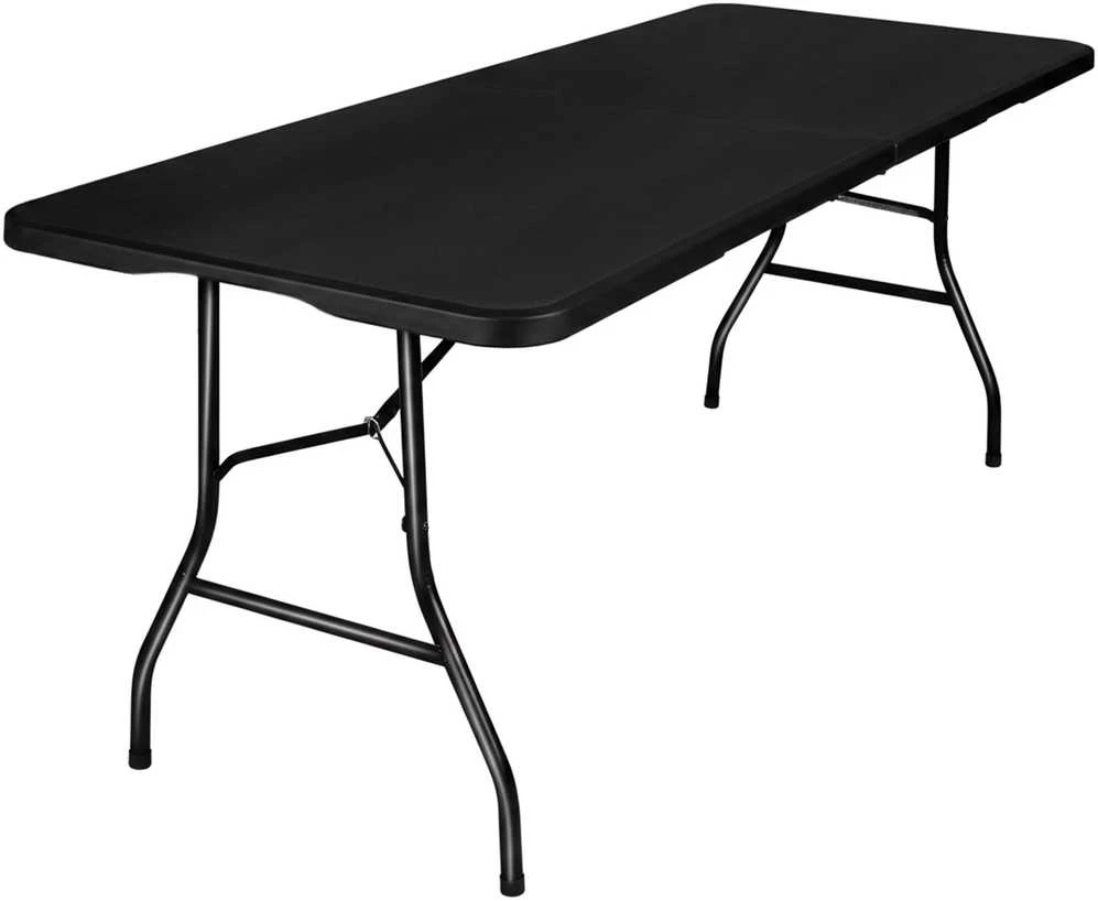 Sulankstomas maitinimo stalas BUFFET Juodas 200 cm