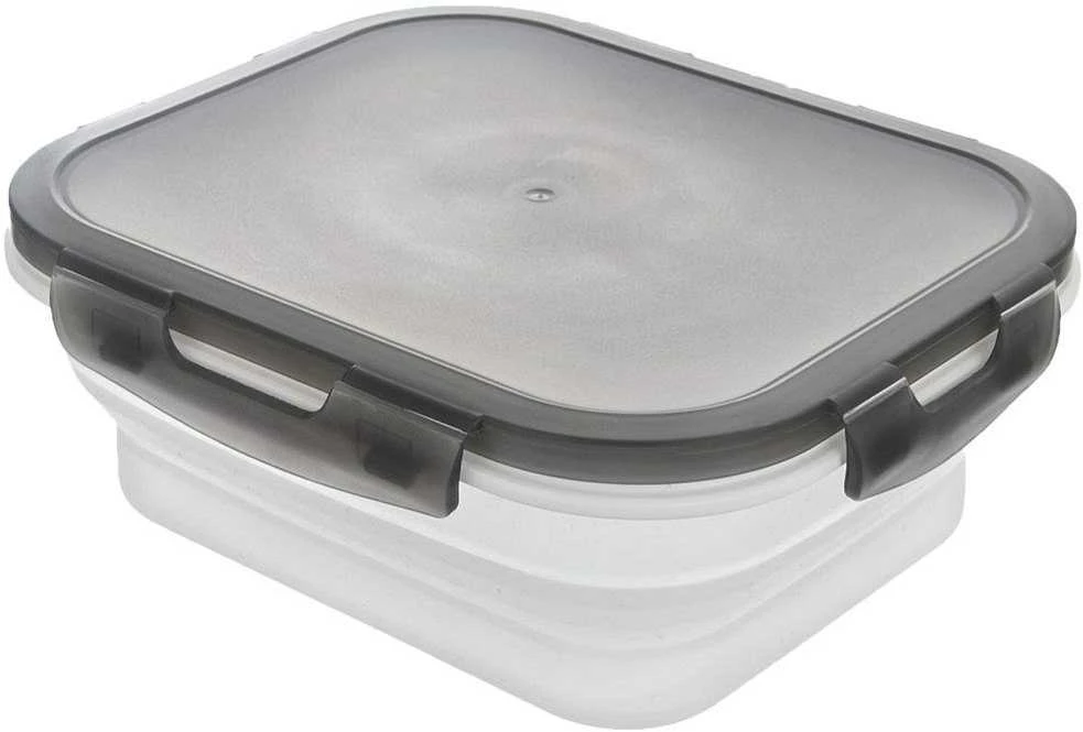 Sulankstomas virtuvės maisto indas su silikoniniu sandarikliu, uždaras, 1 l