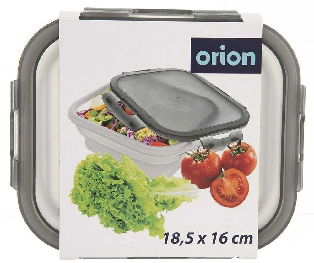 Sulankstomas virtuvės maisto indas su silikoniniu sandarikliu, uždaras, 1 l