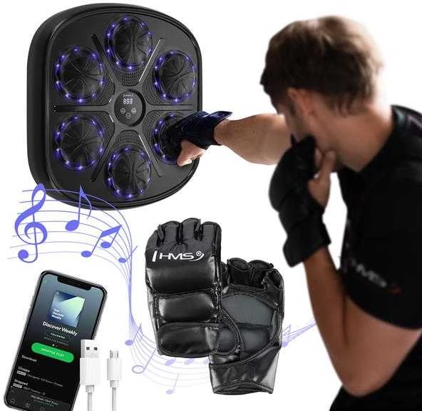 TB03 ELEKTRONINIS BLUETOOTH BOKSINGAS SU MUZIKA IR HMS PIRŠTINĖMIS