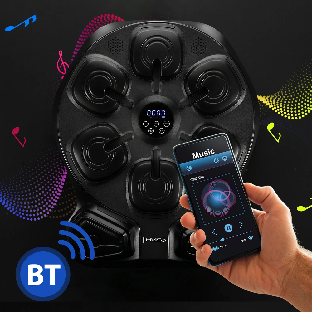TB13 elektroninis „Bluetooth“ bokso taikinys su muzika ir pirštinėmis, 4000 mAh HMS baterija