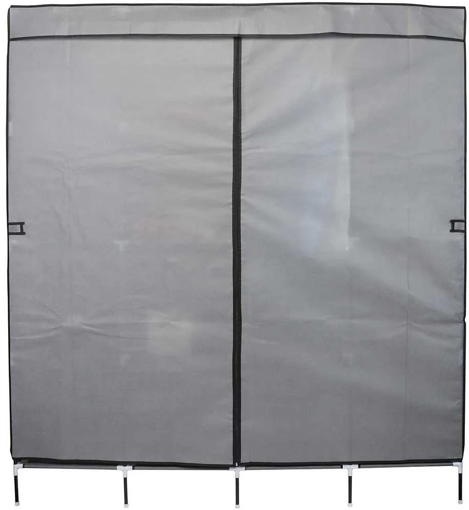 TEKSTILĖ SPINTA 168x45x172CM TAMSIAI PILKA