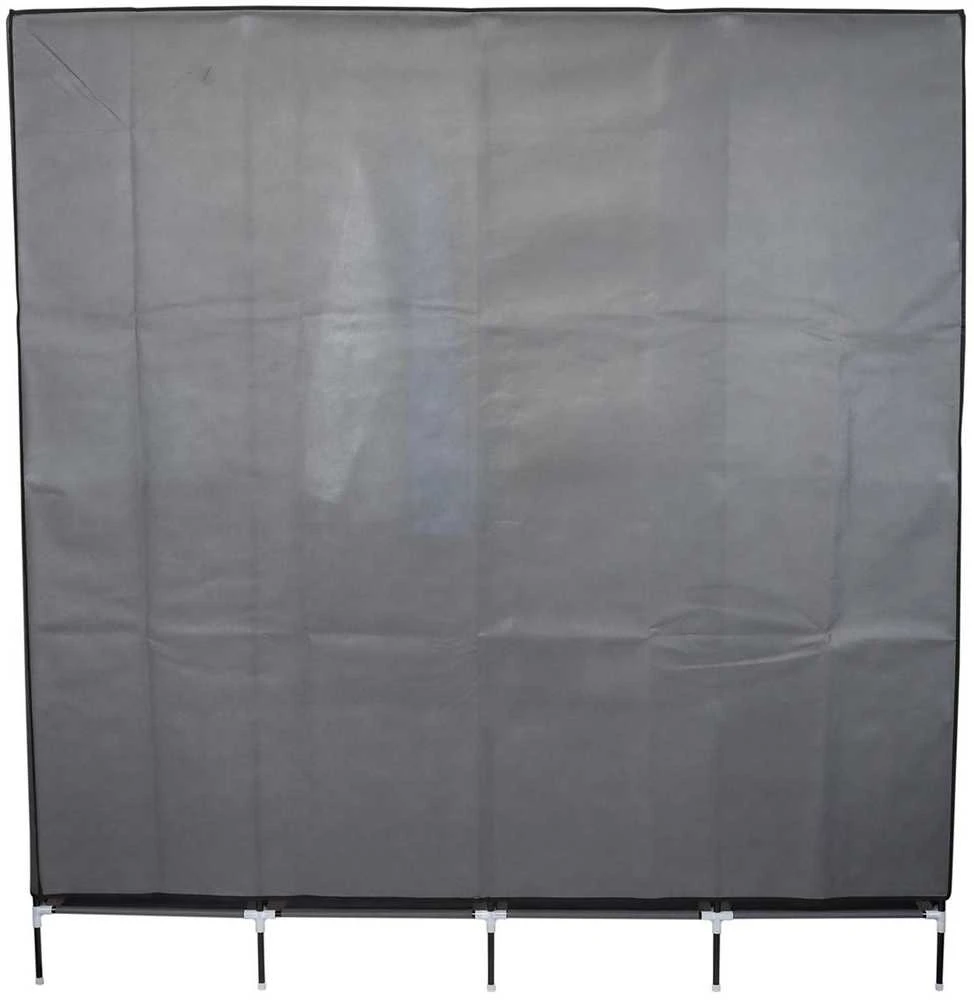 TEKSTILĖ SPINTA 168x45x172CM TAMSIAI PILKA