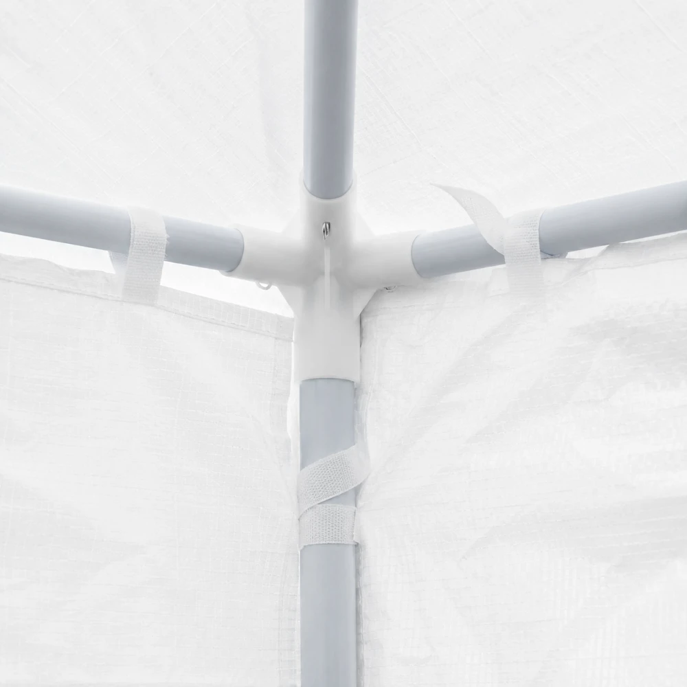 TENO baltas sodo paviljonas su langais 3x6 m