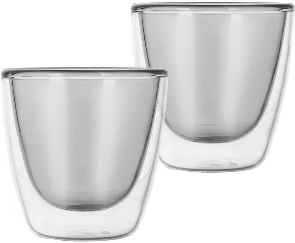 Terminės stiklinės su dviguba sienele espreso kavai DOUBLE 90 ml 2 vnt.
