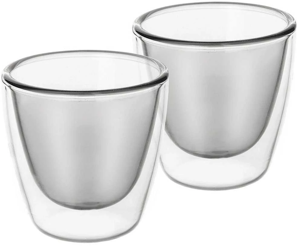 Terminės stiklinės su dviguba sienele espreso kavai DOUBLE 90 ml 2 vnt.