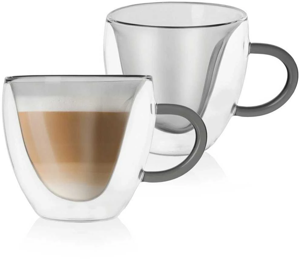 Terminės stiklinės su dviguba sienele kavai ir arbatai DOUBLE 280 ml 2 vnt.