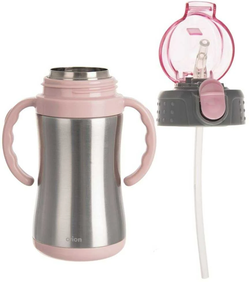 Terminis puodelis / termosas plieno vandens butelis, rožinis, 300 ml