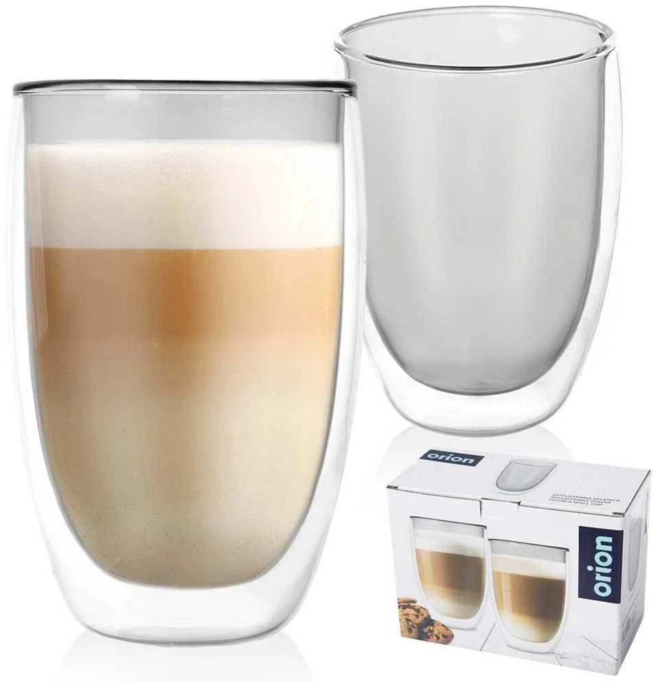 Termo stiklinės su dviguba sienele kavai latte DOUBLE 460 ml 2 vnt.