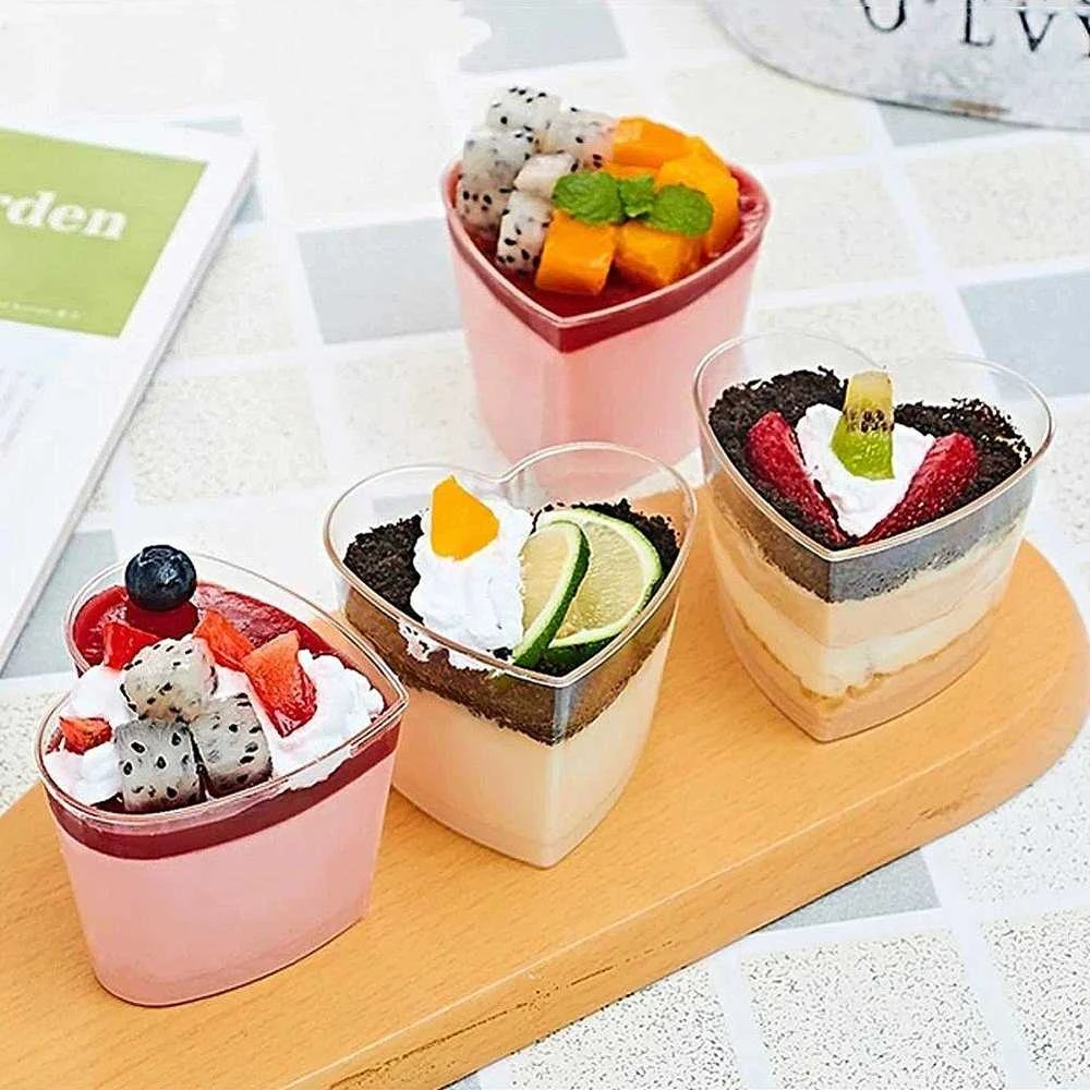 Tiramisu panna cotta desertiniai puodeliai / mini konteinerių rinkinys 6 vnt. 120 ml
