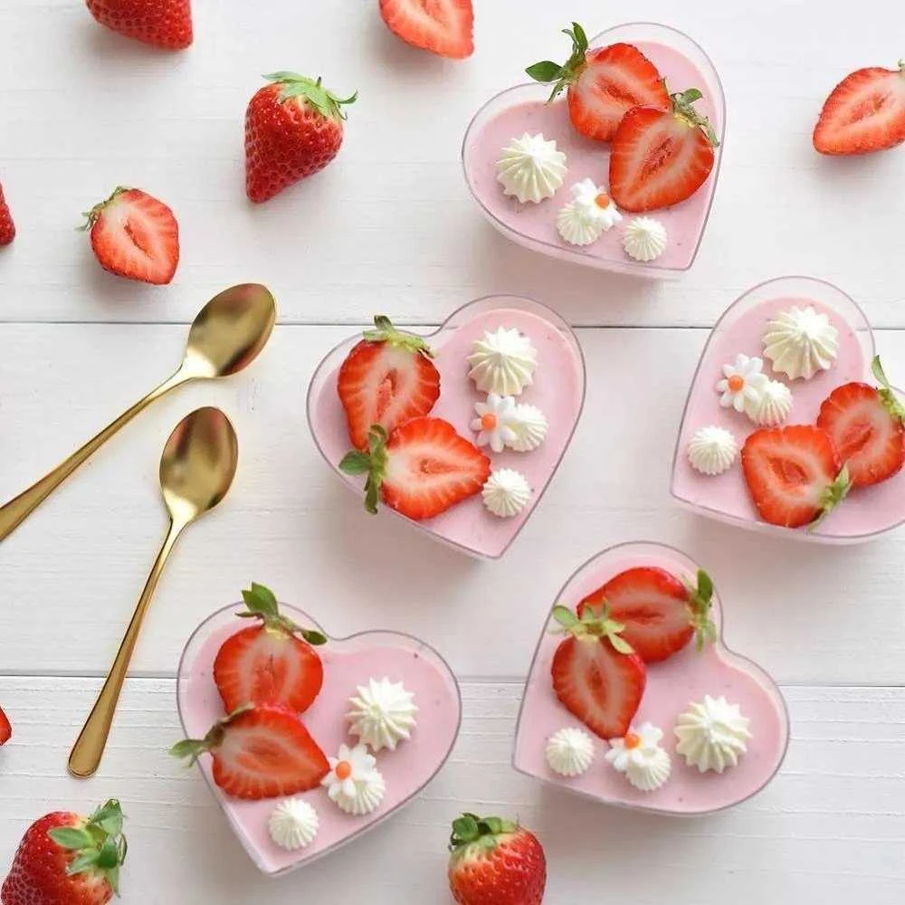 Tiramisu panna cotta desertiniai puodeliai / mini konteinerių rinkinys 6 vnt. 120 ml