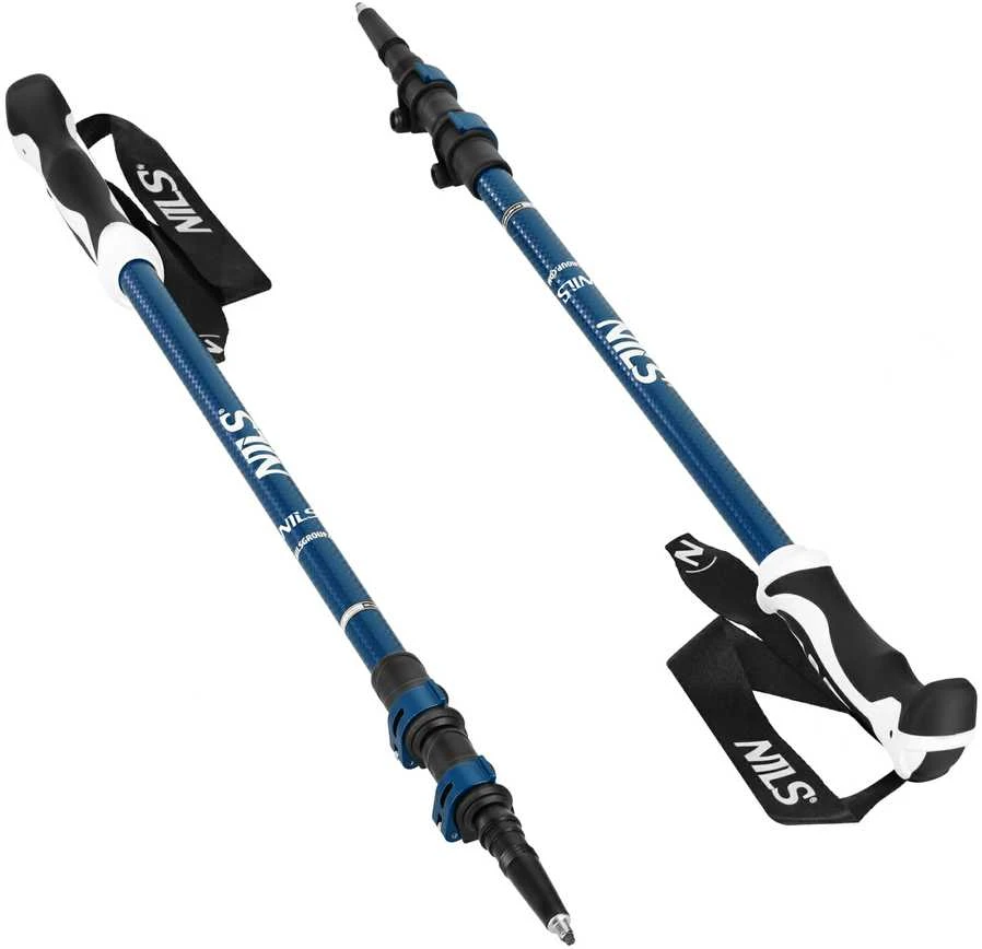 TK8601 MĖLYNAI ALUMINIUMINIAI TREKING POLAI NILS