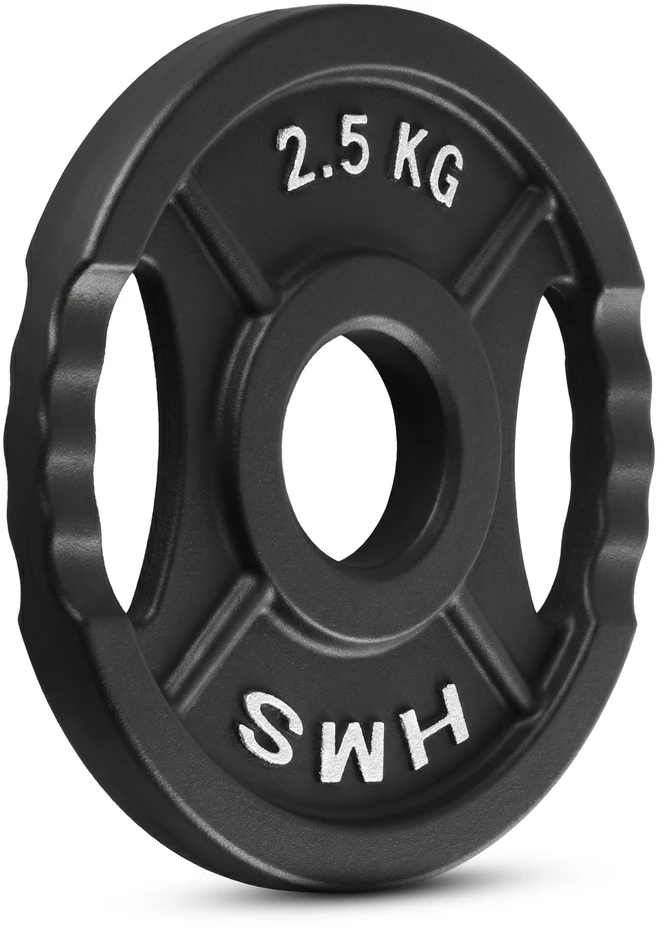 TOD02 olimpinė lėkštė, juoda, 2,5kg, HMS