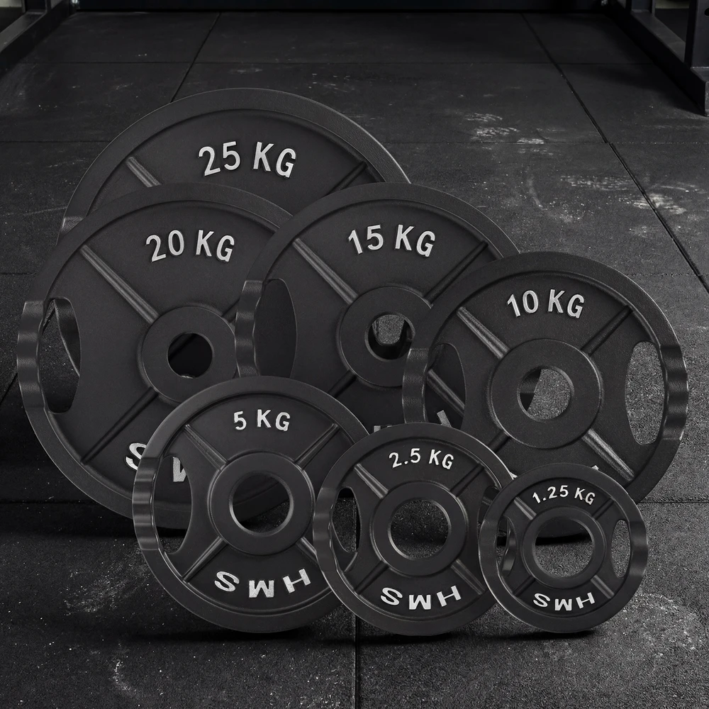 TOD05 olimpinė lėkštė, juoda, 5kg, HMS