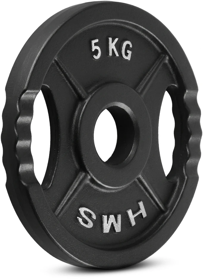 TOD05 olimpinė lėkštė, juoda, 5kg, HMS