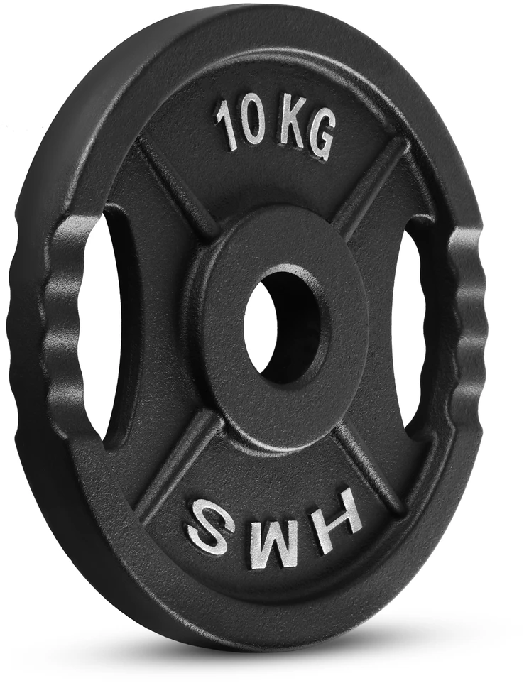 TOD10 olimpinė lėkštė, juoda, 10 kg, HMS