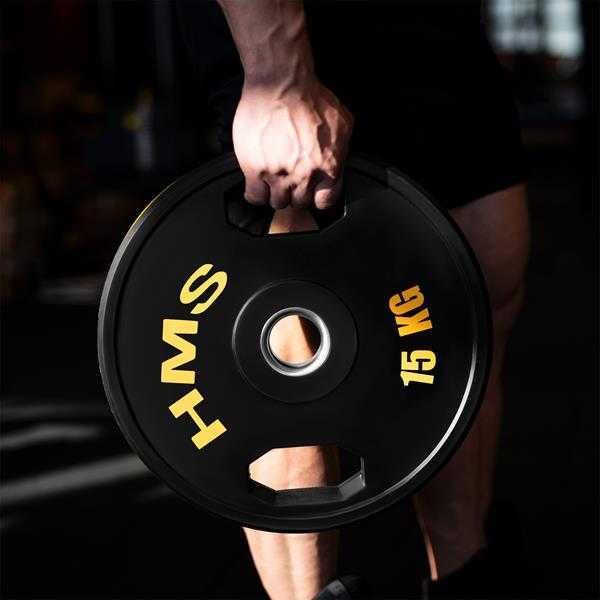 TOG15 2 x 15 KG OLIMPINIS PLOKŠTELĖ SU GUMĖMIS 2 x 15 KG HMS