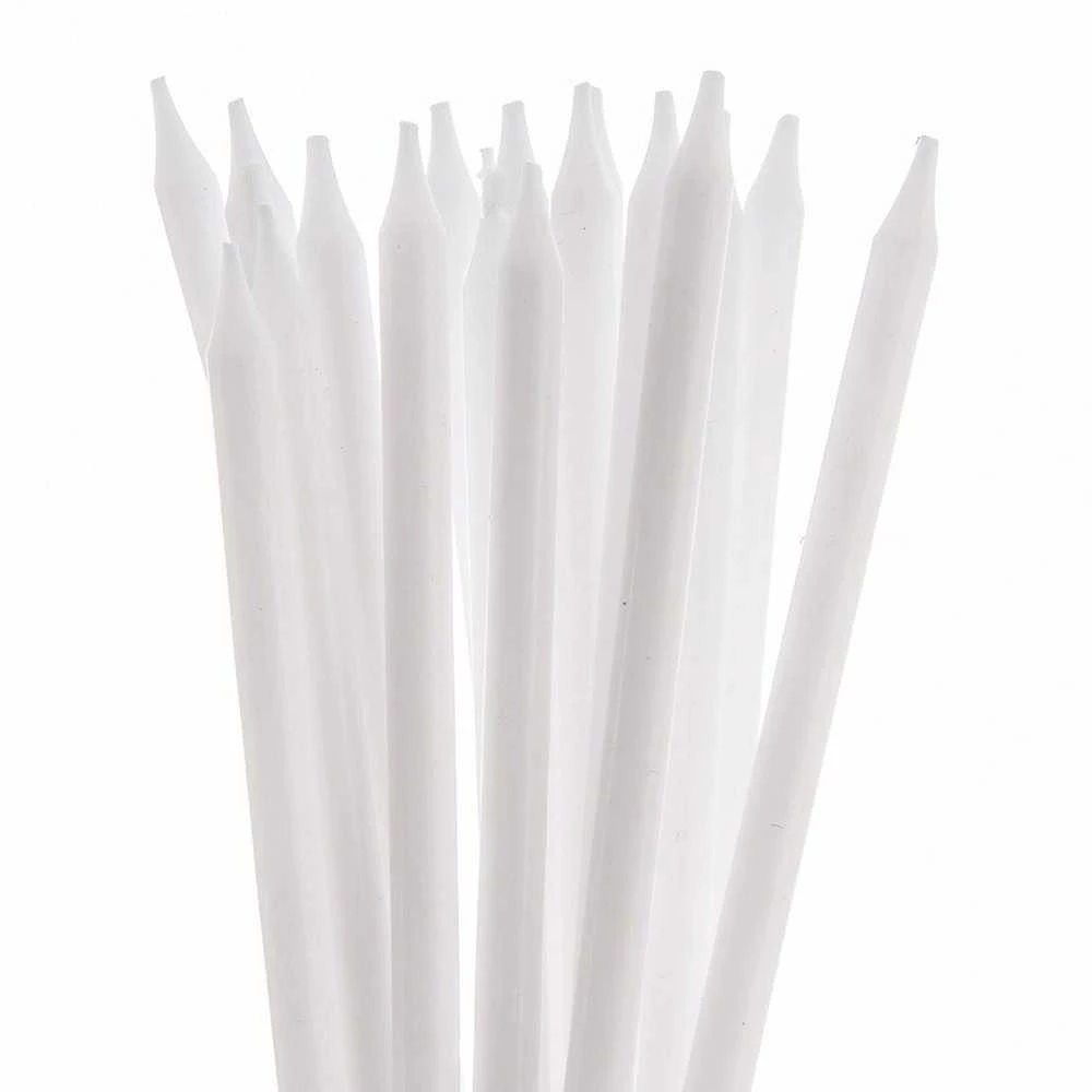 Torto žvakės baltos ilgos 14,5 cm 12 vnt.