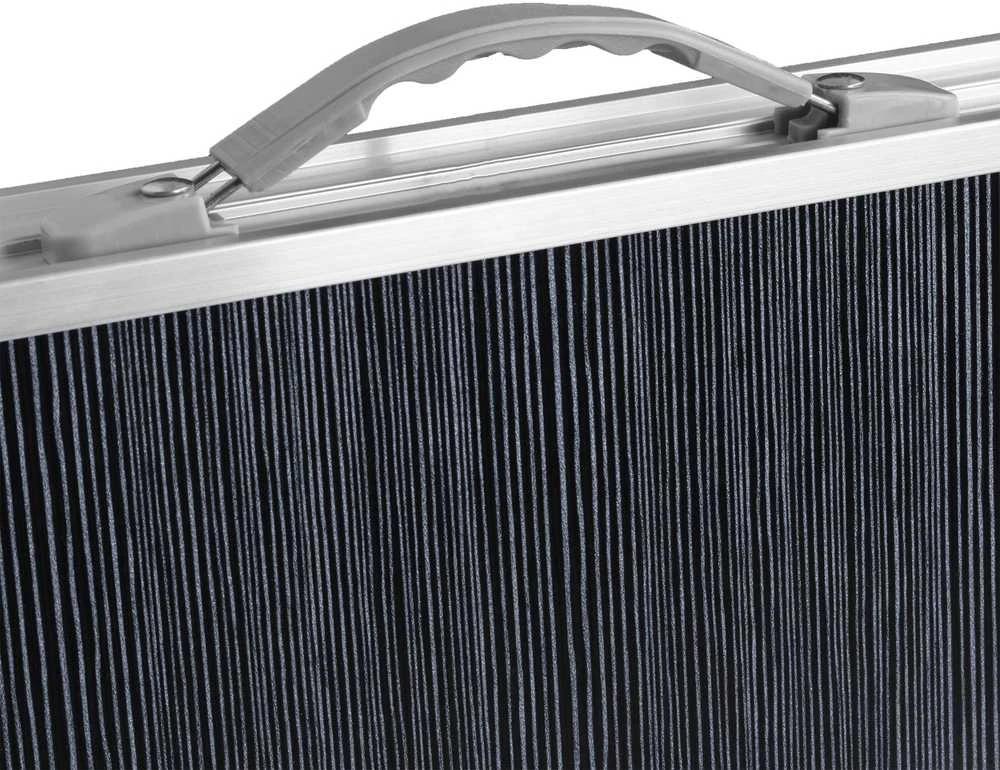 Lauko baldų komplektas TRAMP kempingas sulankstomas turistinis rinkinys 120x60 cm juodos medienos