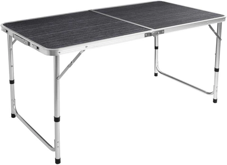 Lauko baldų komplektas TRAMP kempingas sulankstomas turistinis rinkinys 120x60 cm juodos medienos