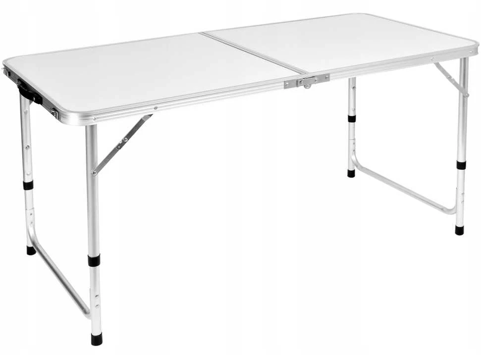TRIP sulankstomas stovyklavimo stalas 120x60 cm baltas