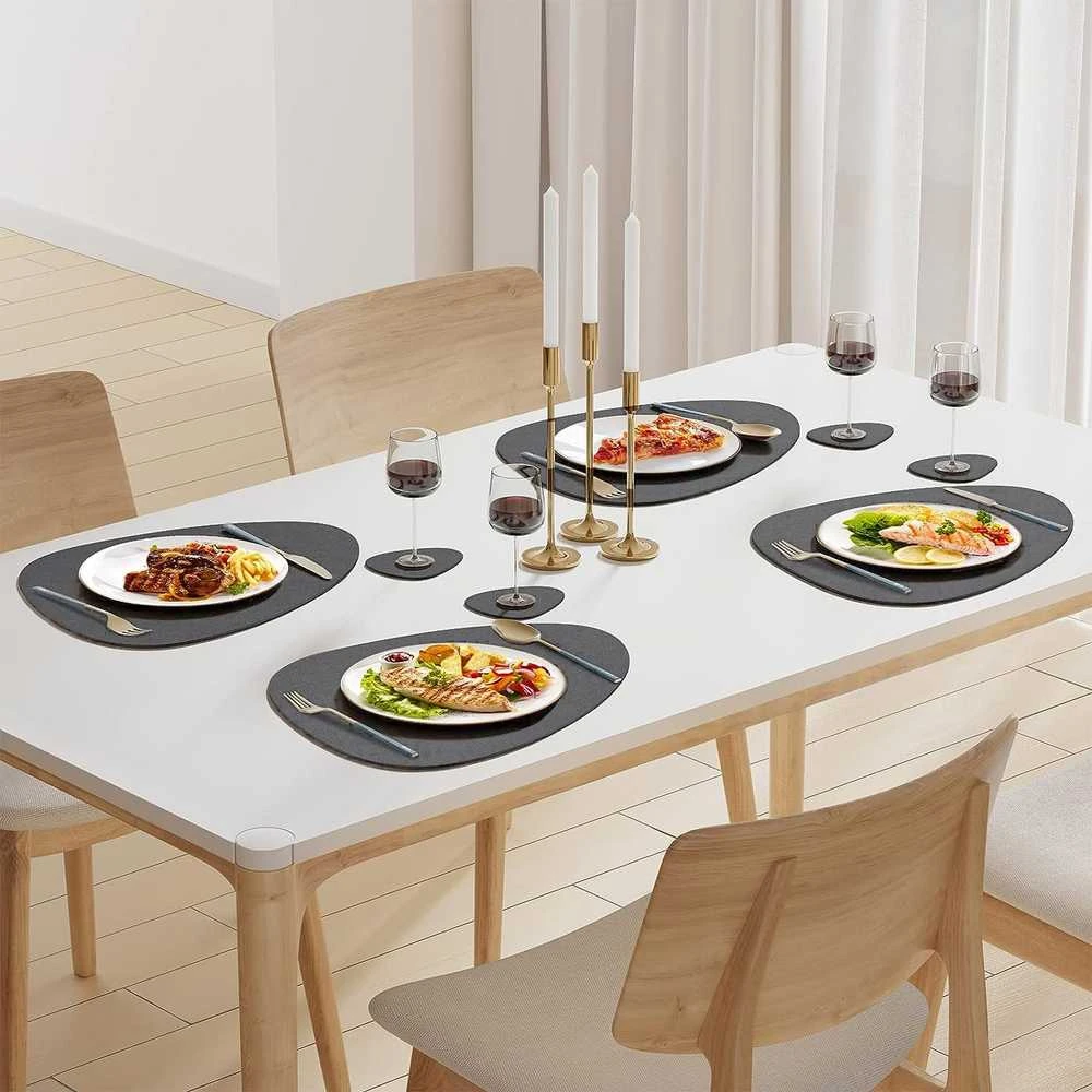 TRIVAL Pilkas stalo kilimėlių rinkinys