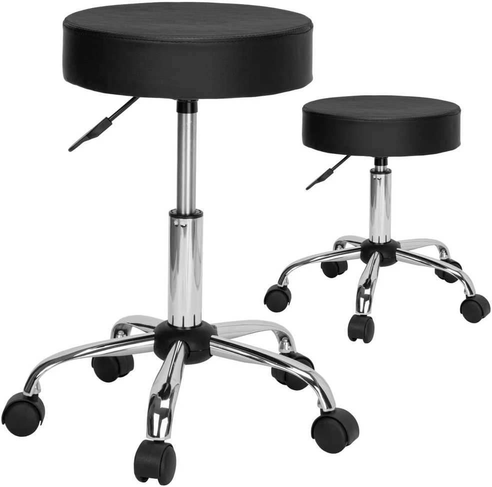 TULSA kosmetinė kirpyklos taburetė, juoda
